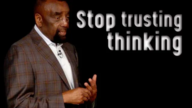 Which... being something or doing something? Church 4/28/24 Stop trusting thinking