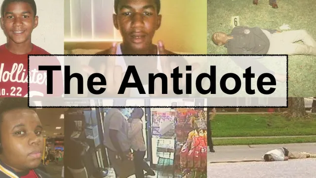The Antidote collage with Trayvon Martin and Michael Brown