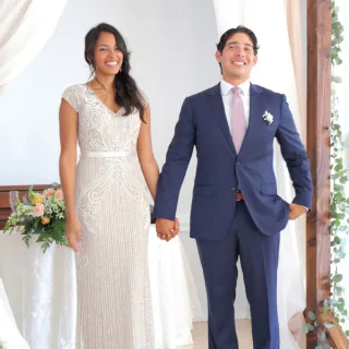 Husband and wife: Noel and Daniela married in October 2018. 