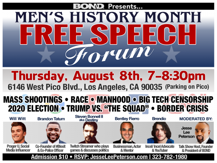 Men's History Month Free Speech Forum Rebuilding the Man