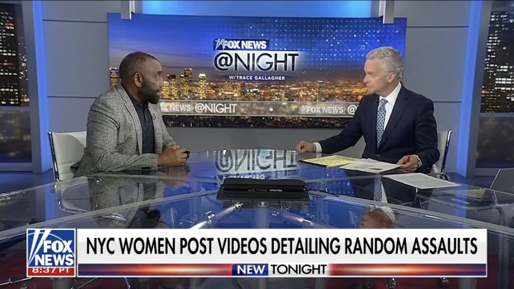 Jesse Lee Peterson on Fox News @ Night with Trace Gallagher (random assaults in NYC) 