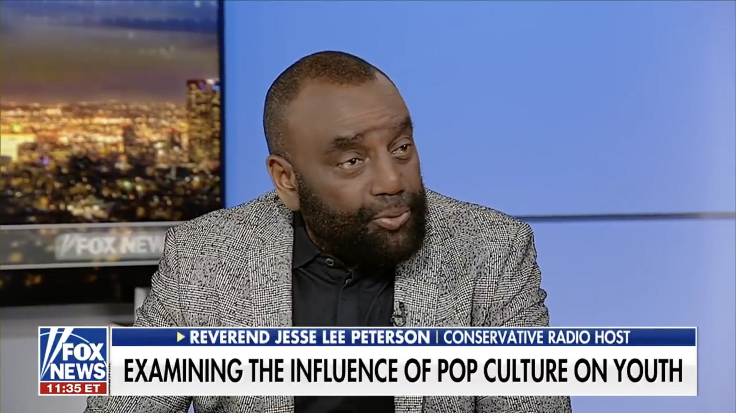 Jesse Lee Peterson on Fox News @ Night with Trace Gallagher (youth and pop culture)