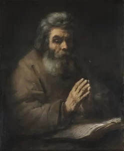 An Elderly Man in Prayer (by a follower of Rembrandt, 1660s or later)